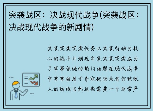 突袭战区：决战现代战争(突袭战区：决战现代战争的新剧情)